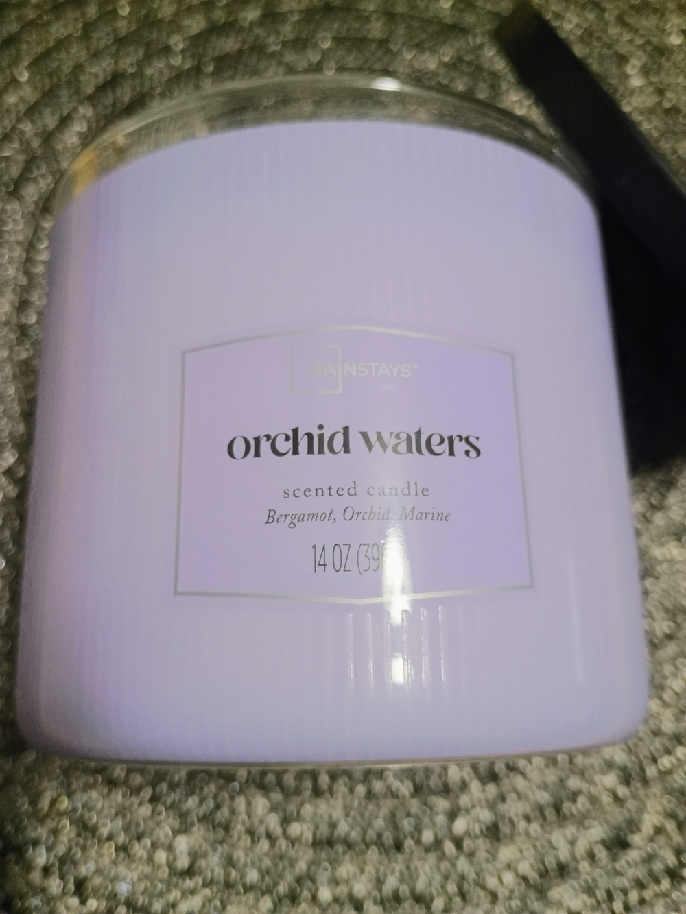 Mainstays Orchid Waters Scented Jar Candle - Light Purple